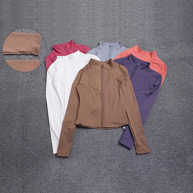 Veste de Sport Femme Manches Longues — Gym, Yoga & Entraînement
