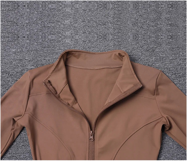 Veste de Sport Femme Manches Longues — Gym, Yoga & Entraînement