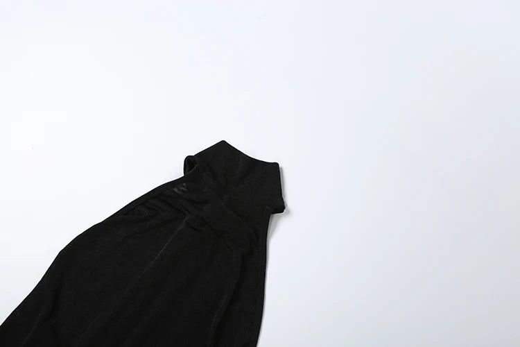 Robe Moulante Velours Col Roulé Franges — Saint-Valentin & Soirée 2026