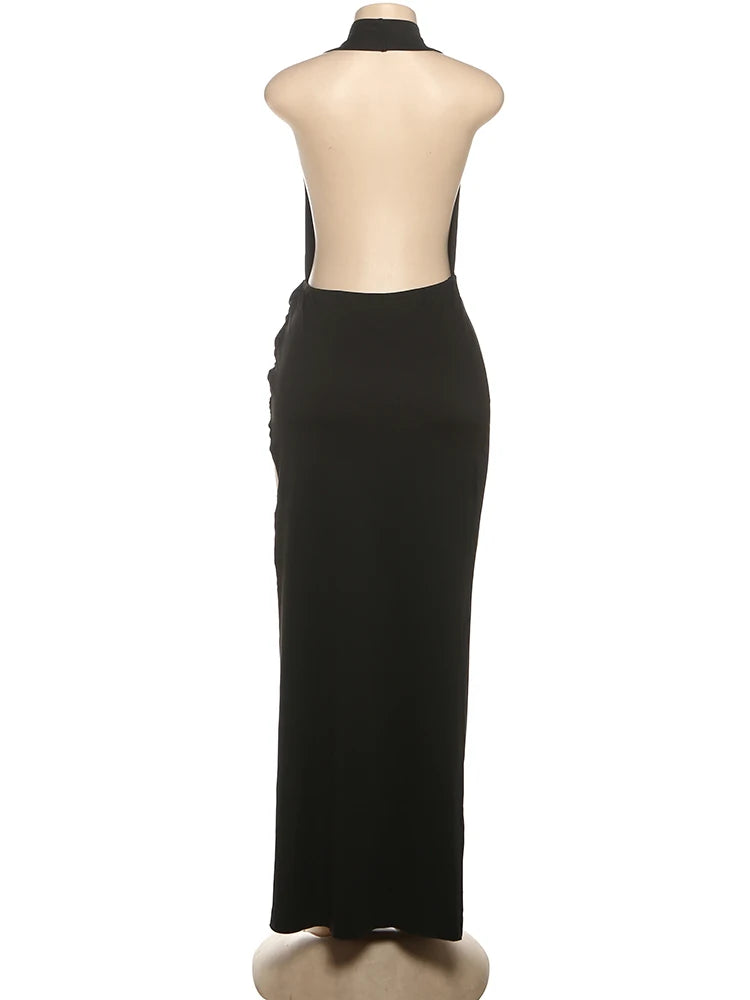 Robe Longue Col V Sans Manches A-Line — Sexy & Club Été 2026