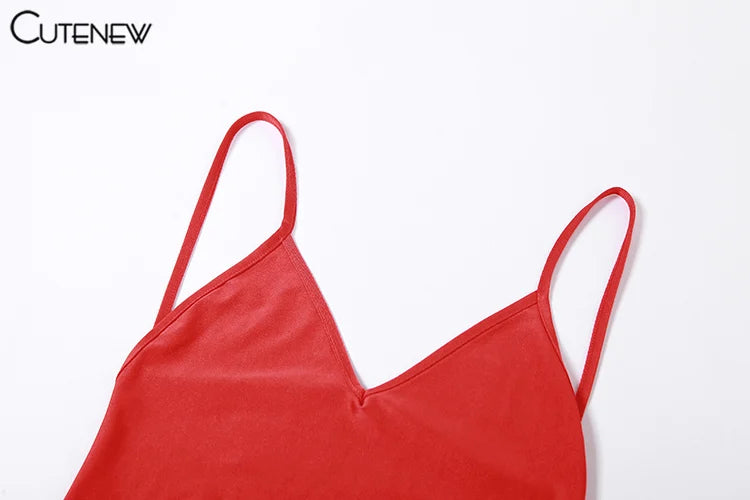 Robe Longue Rouge Brillante Bretelles Dos Nu — Streetwear & Soirée 2026