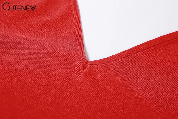 Robe Longue Rouge Brillante Bretelles Dos Nu — Streetwear & Soirée 2026