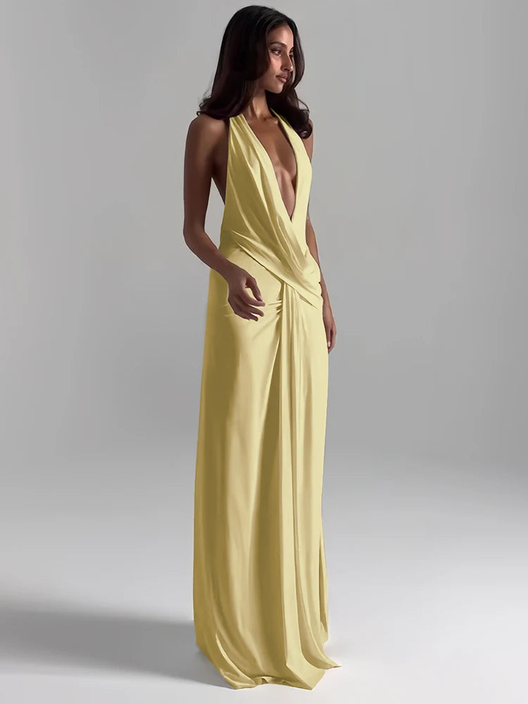 Robe Longue Sisterlinda Dos Nu & Fentes Hautes — Sexy & Élégante Été
