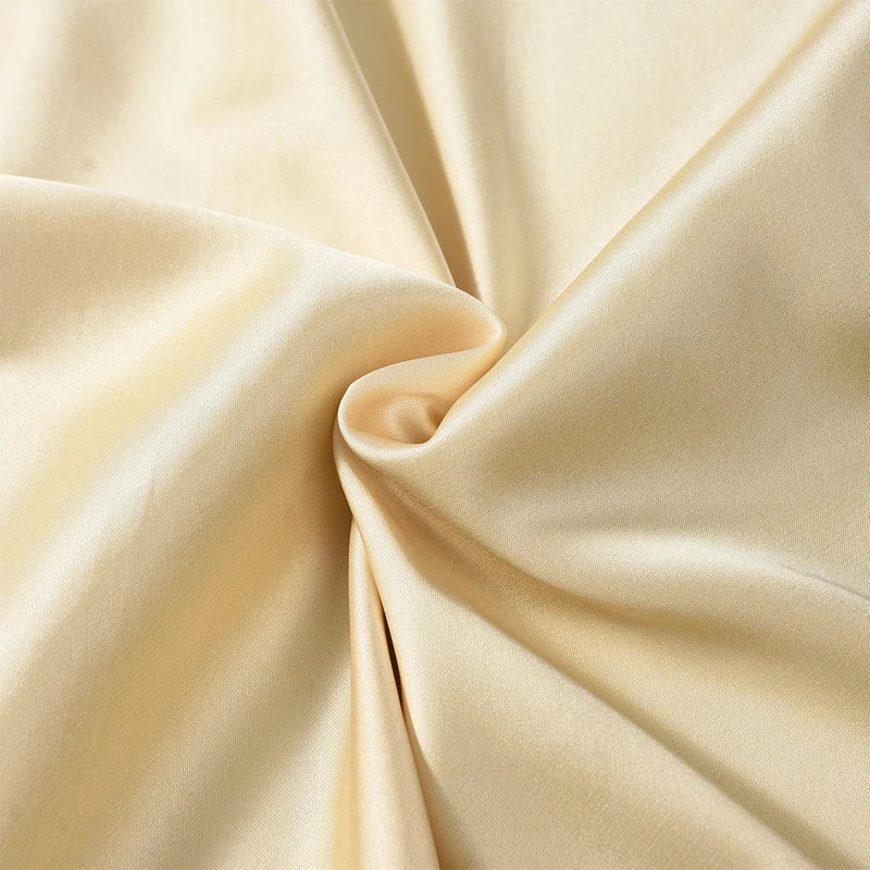 Robe Midi Satin Jaune Beurre — Dîner & Soirée Été 2026