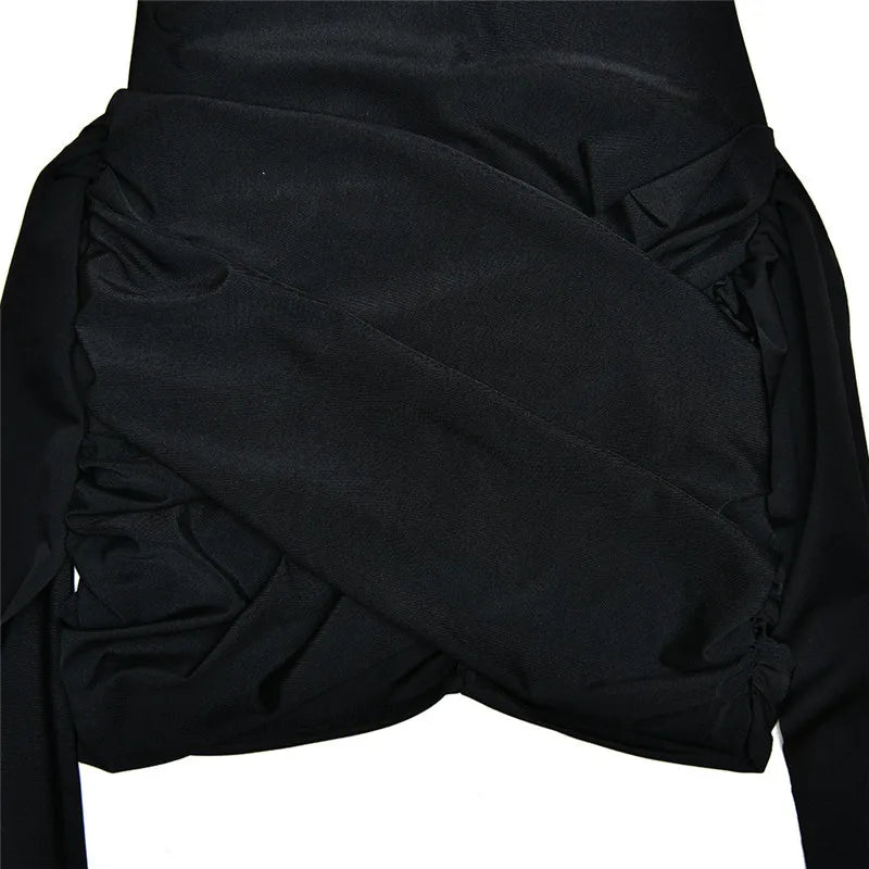 Robe Mini Col Roulé Ruchée — Soirée & Club Été 2026