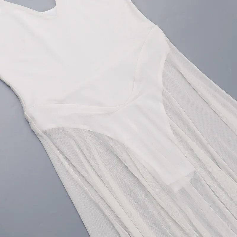 Robe Maxi Filet Dos Nu Élégante — Soirée & Club Été 2026