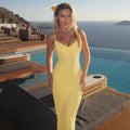 Robe Midi Satin Jaune Beurre — Dîner & Soirée Été 2026