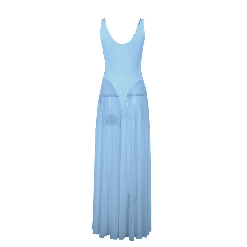 Robe Maxi Filet Dos Nu Élégante — Soirée & Club Été 2026