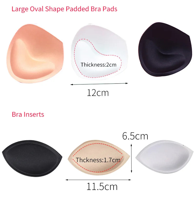 Coussinets Push-Up Amovibles pour Soutien-Gorge & Maillot – Lot de 2 Paires