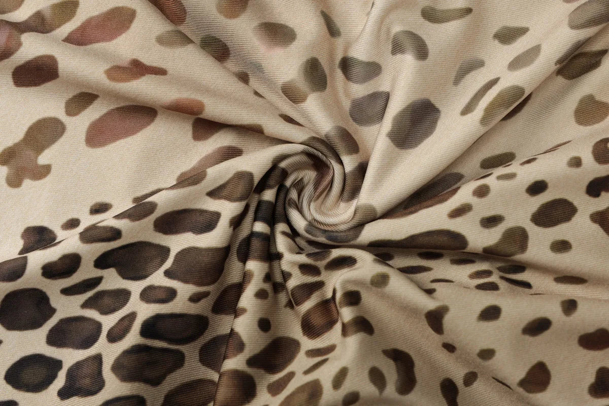 Robe Longue Dos Nu Léopard & Bandages — Tenue de Soirée Sexy Femme