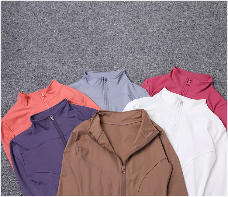Veste de Sport Femme Manches Longues — Gym, Yoga & Entraînement