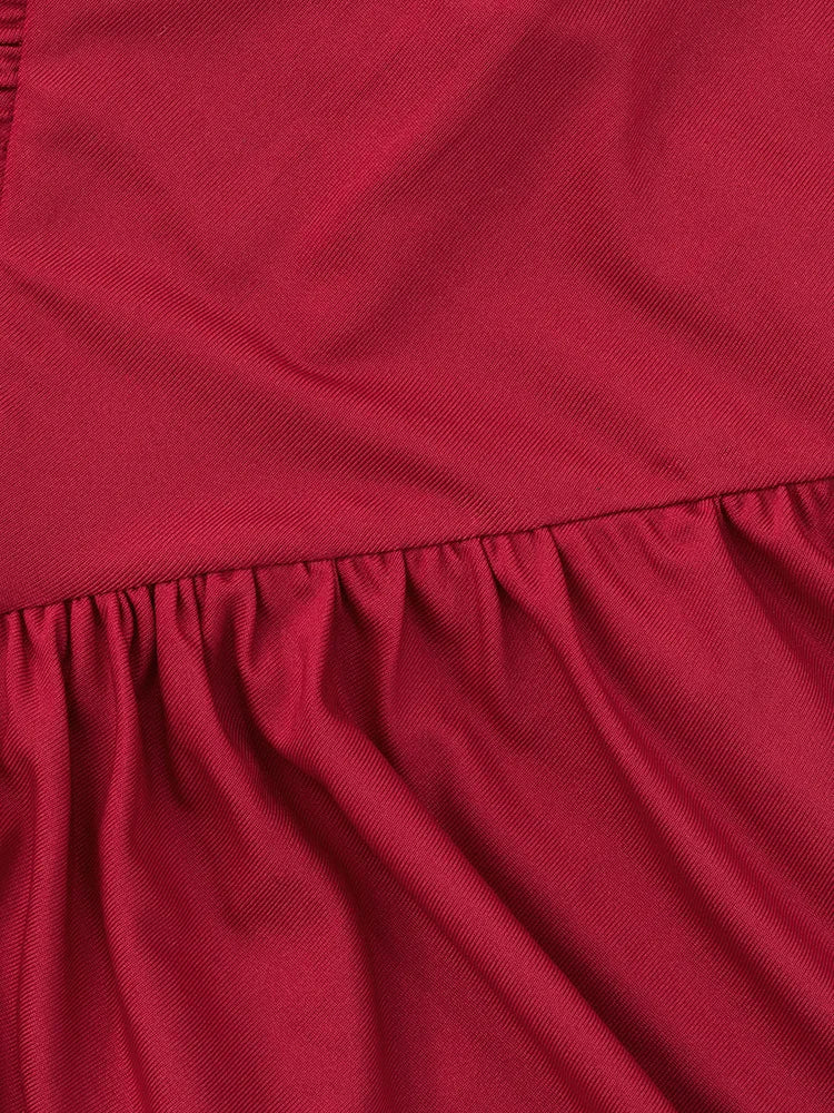 Robe Maxi Halter Froncée Sans Manches – Coupe Slim Taille Haute, Soirée & Club