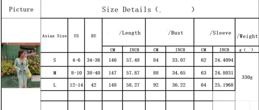 Robe Longue Maxi à Rayures Colorées au Crochet — Décolleté V & Fente Élégante