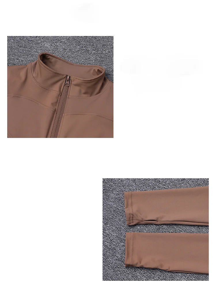 Veste de Sport Femme Manches Longues — Gym, Yoga & Entraînement